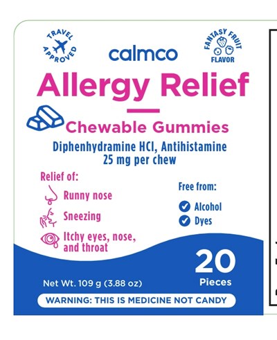 Allergy Gummy 20ct Ft (Calmco Allergy Gummies 20ct Fruit Pdp)